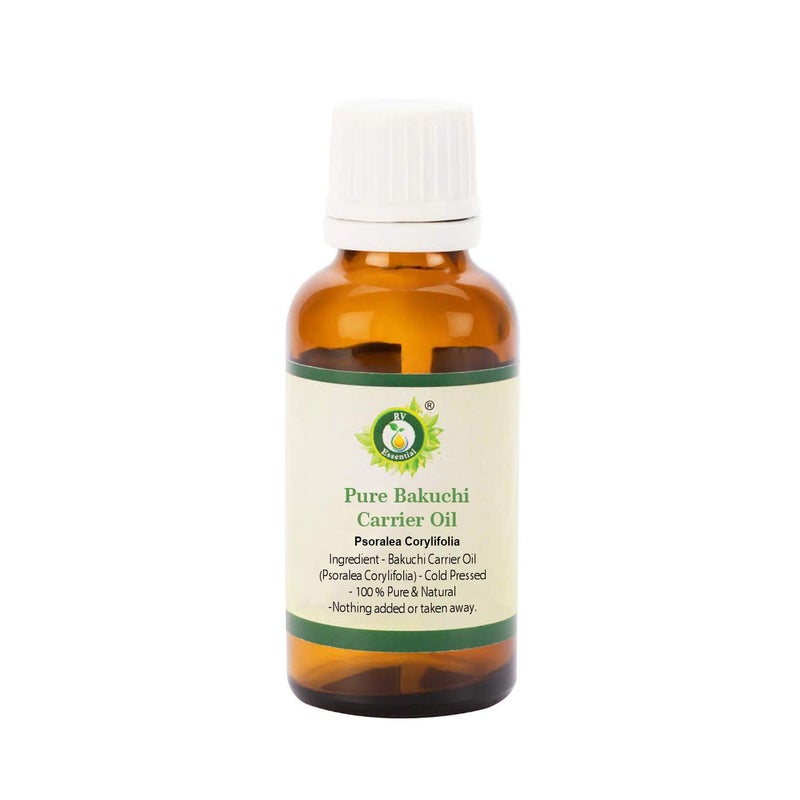 R V Essential Pure Bakuchi Carrier Oil 50ml (1.69oz)- Psoralea Corylifolia (100% Pure and Natural Cold Pressed) - Image 1
